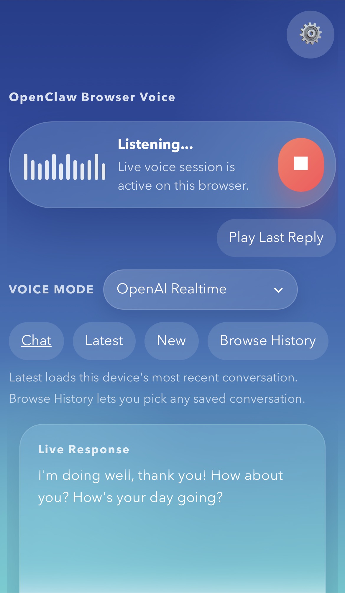 ReSono Sine — real-time transcription